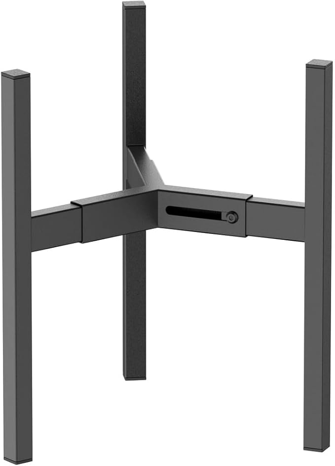 BSTMAI Metal Plant Stand, Adjustable Size Fits 10 12 13 14 15 16 Inches Large Planter Pot,Mid Century Expandable Plant Holder Indoor Outdoor Corner (HeavyBlack-III, Fits all pots between 8" and 16")