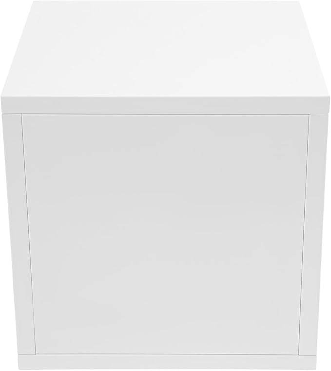 20 & 24 &17 Inch Square Steel Planter Box with Drainage - Modern Tall Cube Planters for Indoor & Outdoor Use,Large Contemporary Flower Pot for Patio, Garden, Deck & Houseplants (White, 17Inch)