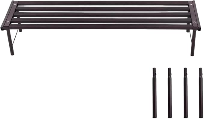 OUTEROOM Metal Plant Stand, Rust-proof Aluminum Flower Pot Stand, Plants Display Stands Decoration Racks for Living Room Balconies and Gardens (90 Ebony)