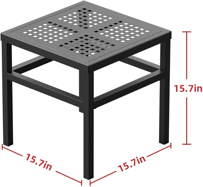 DHYGOTFUR Plant Stand - Indoor/Outdoor Extra-Sturdy Aluminum Plant Stand – Ideal for Patios, Gardens, Living Room Decoration (Black)