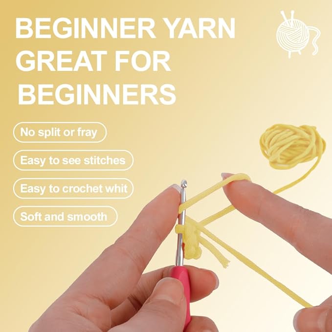 Duck Crochet Kit for Beginners - Complete Amigurumi Starter Set with Step-by-Step Video Tutorials | Easy-to-See Anti-Split Yarn & Pre-Started Magic Loop | Ideal Creative DIY Gift for Adults & Kids