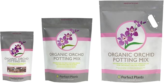 All Natural Orchid Potting Mix 4qts. by Perfect Plants | Hand Mixed in Small Batches | Great for Phalaenopsis of All Kinds