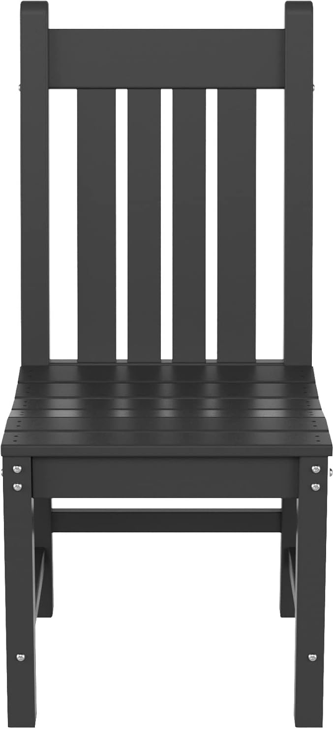 WestinTrends Malibu HDPE Outdoor Armless Patio Dining Chair Gray