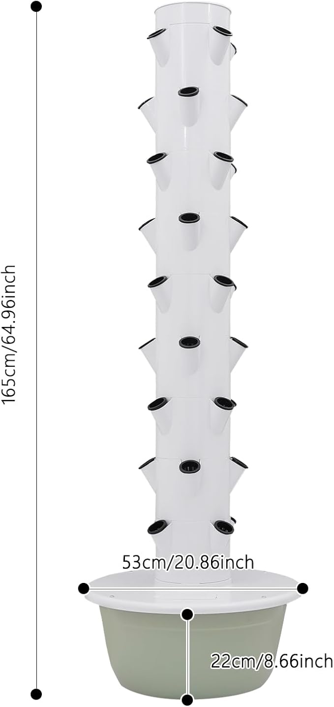 Hydroponic Growing System, 36-Plant Vegetable Planter Tower Outdoor Indoor Garden Vertical Planter Germination Kit with Water Pump, Intelligent Water Circulation & Loop Timer