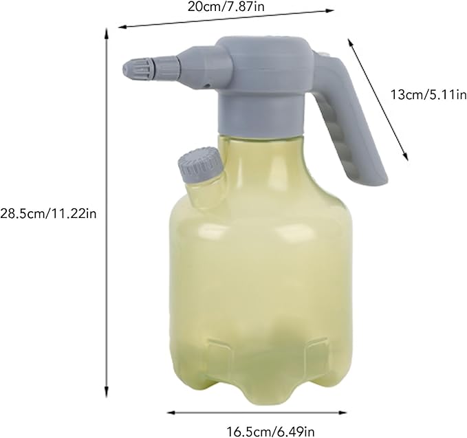 Aramox Automatic Electric Spray Bottle 3L Smart Watering System Drip Irrigation for Succulents, Orchids, Foliage Plants - Rechargeable Battery Powered Garden Sprayer (Yellow)