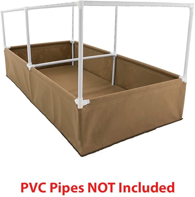 Sustainable Village Grassroots Fabric Raised Garden Bed 4'x8' with Trellis | Outdoor or Indoor Planter Bed Set | for Gardening, Flowers, Plants, and Vegetables