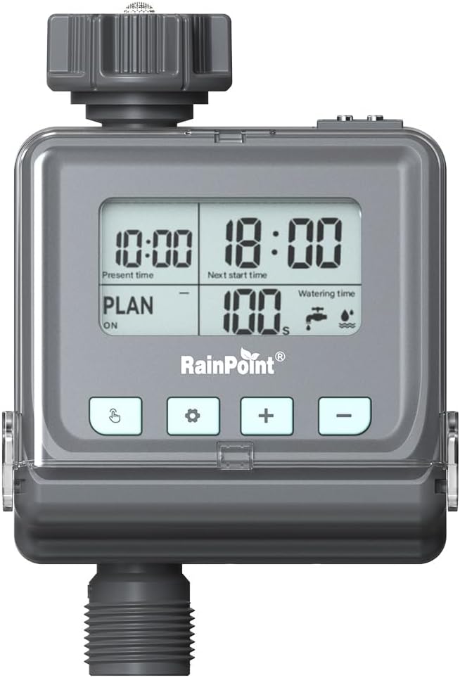 BALDR Smart Water Timer for Garden Hoses - Lawn Sprinkler Timers Outdoor with Up to 3 Preset Programs, Rain Delay Sensor, Smart Water Hose Timers, Drip Irrigation Timer for Garden Watering System
