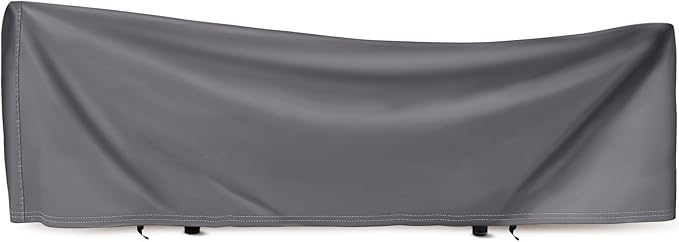 Tranqun 14-15 ft Hammock Cover 188" W x 58" D x 20" H Heavy Duty 420d Oxford Weather Resistant Cover Waterproof Protection for Hammock Stand Outdoor Garden, Buckle Strap, Double Stitched Seams(Gray)