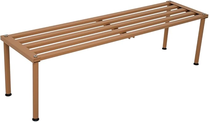 MultirackX Metal Plant Stand, Rust-proof Aluminum Display Rack, Plants Display Stands Decoration Racks for Living Room Garden Balcony Patio (Wood Color, 42.5Inch Tall Leg)