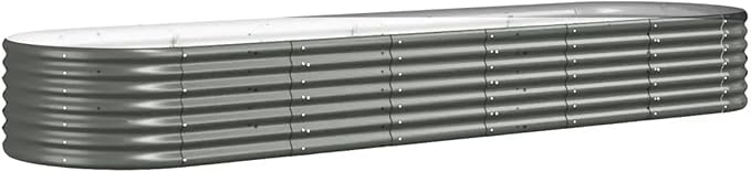 Zateety 9.7ft x 9.7ft Large Metal Raised Garden Bed, Anthracite Grey Galvanized Steel Planter Box, Outdoor Square Gardening Bed for Vegetables, Flowers & Herb Garden (14.2" Deep)