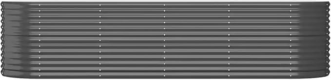 Zateety 9.7ft x 9.7ft Large Metal Raised Garden Bed, Anthracite Grey Galvanized Steel Planter Box,Outdoor Square Gardening Bed for Vegetables, Flowers & Herb Garden (26.8" Deep)
