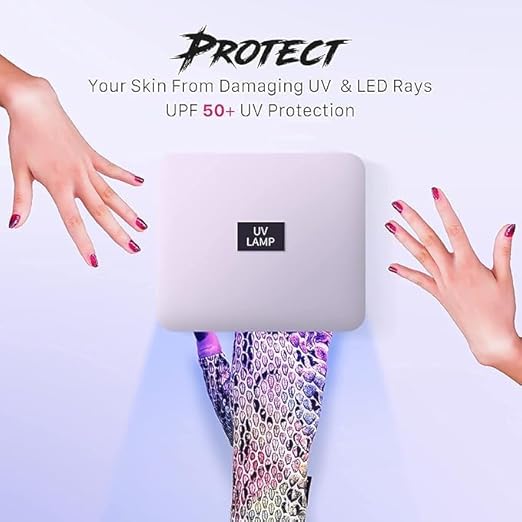 ManiGlovz - The Original UPF 50+ UV/LED Protective Gloves for Gel Manicures, Sun Protection Fingerless Gloves-Shield Skin from The Sun and Nail Lamp-Kaleidoscope Print