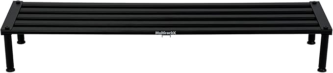 MultirackX Metal Plant Stand, Rust-proof Aluminum Display Rack, Plants Display Stands Decoration Racks for Living Room Garden Balcony Patio (Black, 41.3Inch Low)