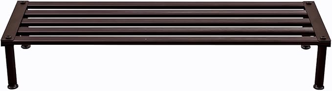 MultirackX Metal Plant Stand, Rust-proof Aluminum Display Rack, Plants Display Stands Decoration Racks for Living Room Garden Balcony Patio (Ebony, 31.5Inch Low Leg)
