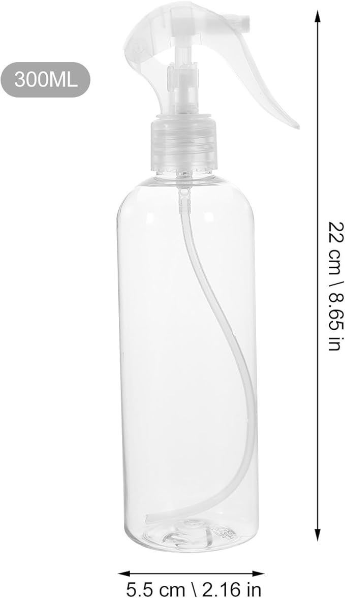 4pcs 300Ml Refillable Spray Bottles Fine Mist Watering Spray Bottle Dispensers for Gardening Travel Makeup Perfume Storage Plastic
