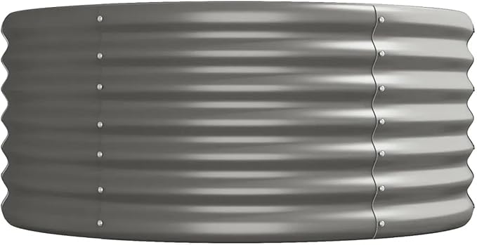 Zateety 9.7ft x 9.7ft Large Metal Raised Garden Bed, Anthracite Grey Galvanized Steel Planter Box, Outdoor Square Gardening Bed for Vegetables, Flowers & Herb Garden (14.2" Deep)