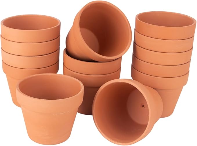 BLQH [26 Pack] 4" Planter Nursery Pots Terracotta Pot Clay Ceramic Pottery Cactus Flower Pots Succulent Plants Garden Pot (4")
