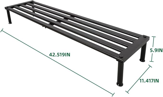 MultirackX Metal Plant Stand, Rust-proof Aluminum Display Rack, Plants Display Stands Decoration Racks for Living Room Garden Balcony Patio (Ebony, 42.5Inch Low Leg)
