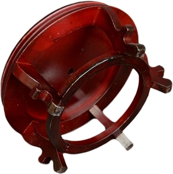 9" Wooden Rosewood Fishbowl Display Vase Stand Plant Pot Display Stand