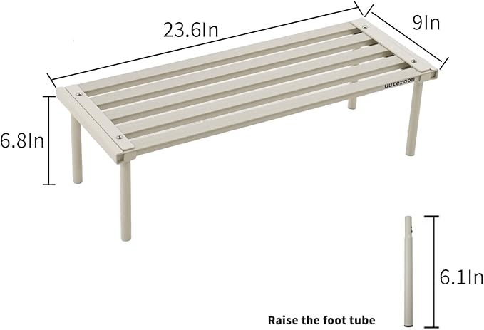 OUTEROOM Metal Plant Stand, Rust-proof Aluminum Flower Pot Stand, Plants Display Stands Decoration Racks for Living Room Balconies and Gardens (60 White)