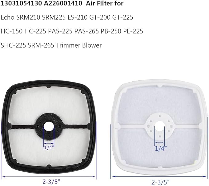SRM225 Air Filter for Echo SRM210 SRM230 PB250 PB250LN HC150 GT200 GT225 PAS225 String Trimmer Leaf Blower