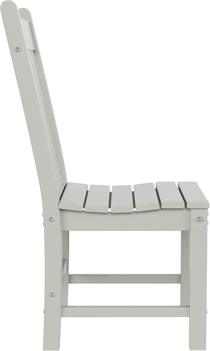 WestinTrends Malibu HDPE Outdoor Armless Patio Dining Chair Sand