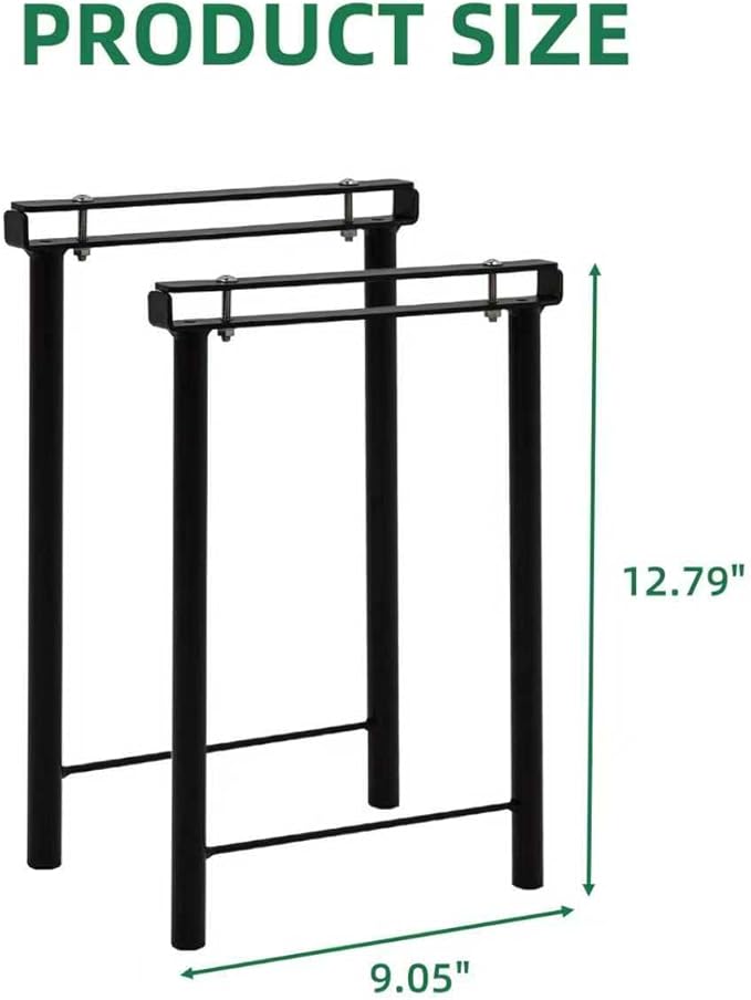 OUTEROOM 2PC Extra leg extensions, Replacement Parts for Metal Plant Stand (Tall Leg Replacement Part Ebony)