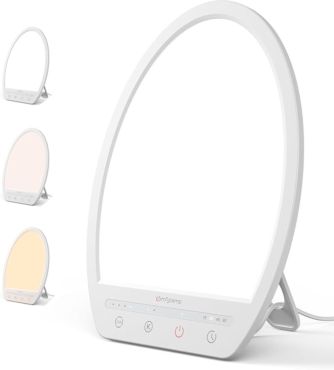 Comfytemp Light Therapy Lamp, Up to 16,000 Lux Sunlight Daylight Lamp with Touch Control, 4 Brightness & 3 Color Temperature, Birthday Gifts for Men Women Her Christmas, for Home Office Working Use