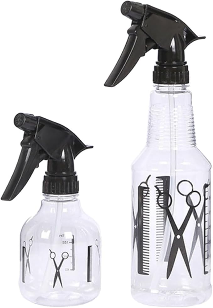 Hair Salon Spray Bottles Pressurized Fine Mist Nozzle Sturdy Plastic Watering Bottles for Barber Shops and Home