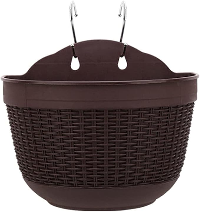 Rattan Flower Pot Wall Hanging Plant Pot Storage Basket for Indoor Outdoor Decor