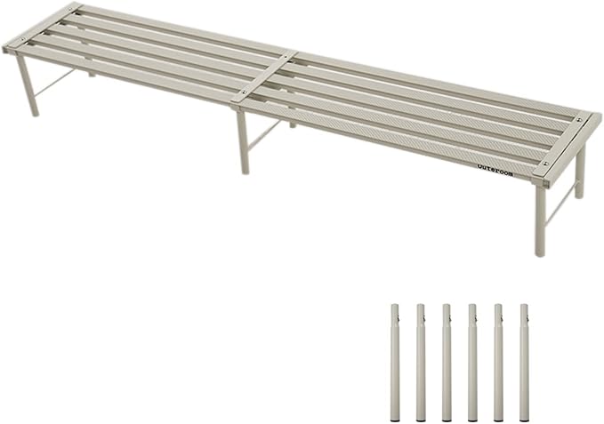 OUTEROOM Metal Plant Stand, Rust-proof Aluminum Flower Pot Stand, Plants Display Stands Decoration Racks for Living Room Balconies and Gardens (120 White)
