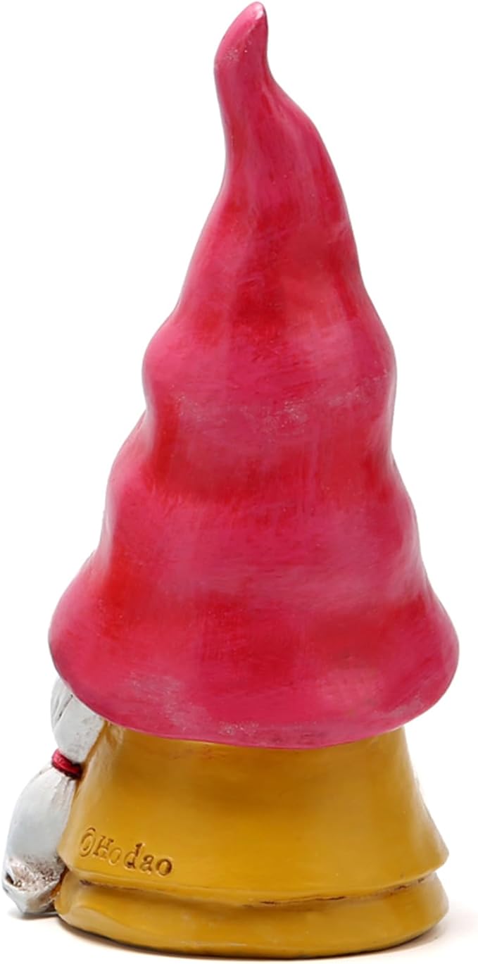 Hodao Spring Gnome Decoration Flower Elf Ornaments Decor Gifts Summer Gnome Figurines for Garden Decor Spring Sculptures Gifts for Outdoor Decor for Mom, Grandma (Red)