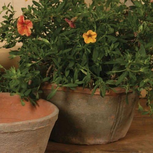 Rustic Terra Cotta Oval Planter Set of 2 Flower Pot 8 in x 6 in x 4 in Antique Red