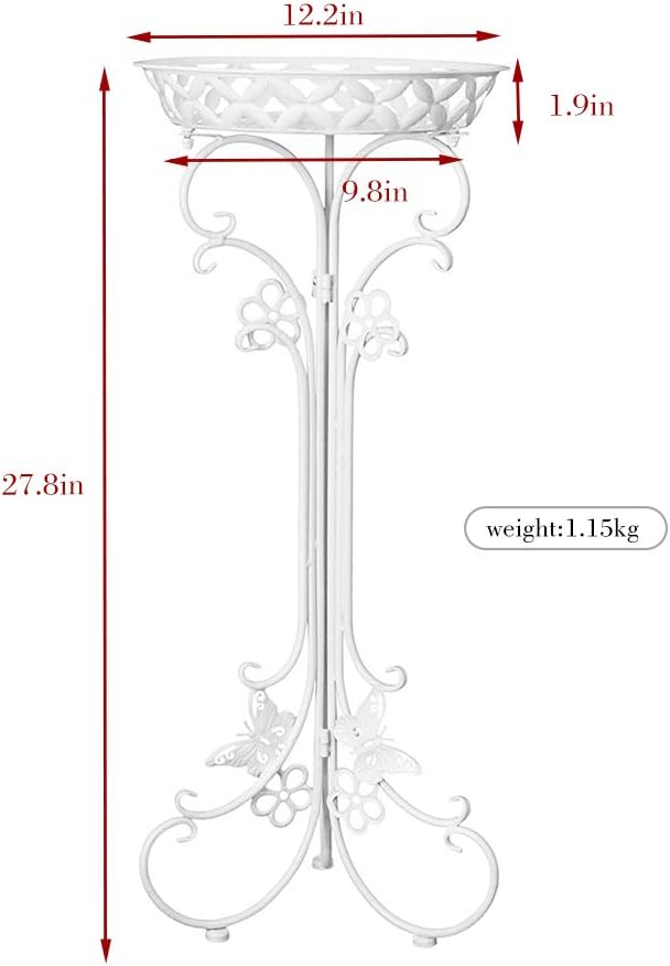 2 Pack Metal Potted Plant Stand Tall Flower Pot Stands Potted Holder Indoor Outdoor Decorative Plant Display Rack for Garden