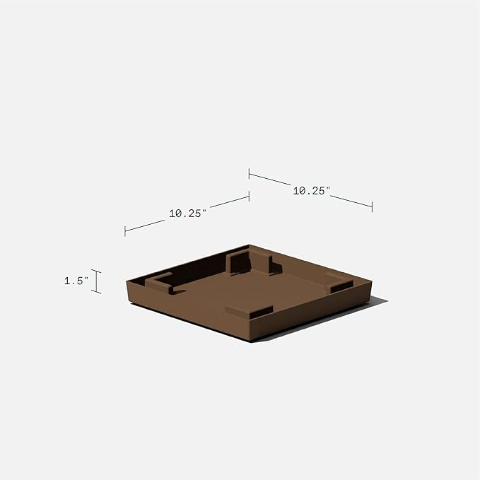Veradek V-Resin Indoor/Outdoor Taper Planter (Espresso, 30 inch - 2 Pack with 2 Saucer Trays)
