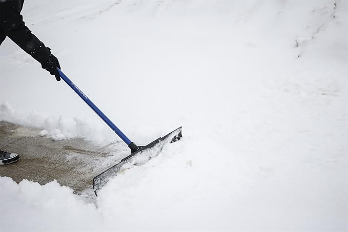 Marshalltown Polar Pusher 36 Inch Snow Pusher Shovel, Lightweight Non-Stick UHMW Blade Makes Plowing Snow Easy, Made in The USA, SNOWP36