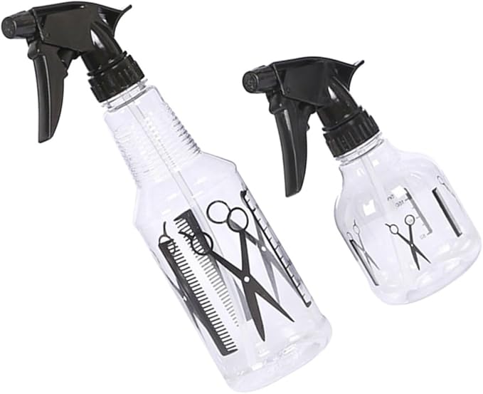 MERRYHAPY Portable Spray Watering can 2-Pack Adjustable Fine Mist Sprayers for Hair Salon and Home Use 6.7 Inch Plastic Water Spray Bottle for Hairdressing and Plant Care