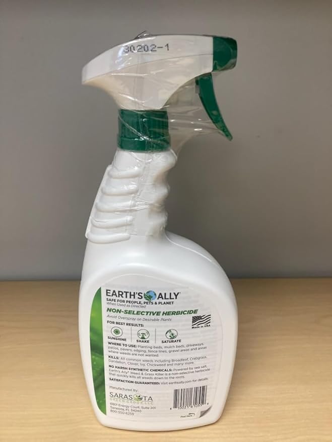 Earth's Ally Outdoor Indoor Plant Insecticide Spray - Ready-to-Use Insecticidal Soap for Plants - Non-Toxic Insect Repellent Pest Control for Spider Mite, Aphid, Mealybug - Bee, Pet, Kid Safe - 24 Oz