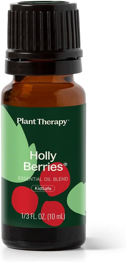 Plant Therapy Holly Berries Holiday Essential Oil Blend 10 mL (⅓ oz) 100% Pure, Undiluted, Natural Aromatherapy, Festive, Cozy Home Scent