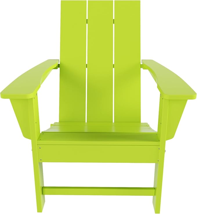 WestinTrends Ashore Modern Outdoor Folding Adirondack Chair, Lime