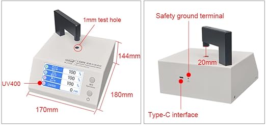 LS108 Spectrum Transmission Meter Test UV400 VLT Blue and Violet Light for Computer Lens and Anti-Blue Light Glasses