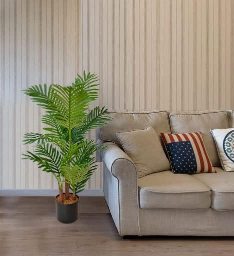 Artificial 3 Feet Areca Palm Tree with Realistic Leaves and Adjustable Branches Faux Palm Tree Pot, Fake Plants for Home, Office, Living Room, Kitchen, Bedroom, Balcony Decor
