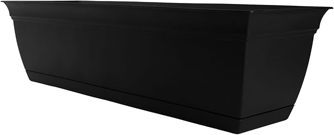 The HC Companies 30" Eclipse Plastic Window Box 7.76"x29.98"x6.57" in Black Color