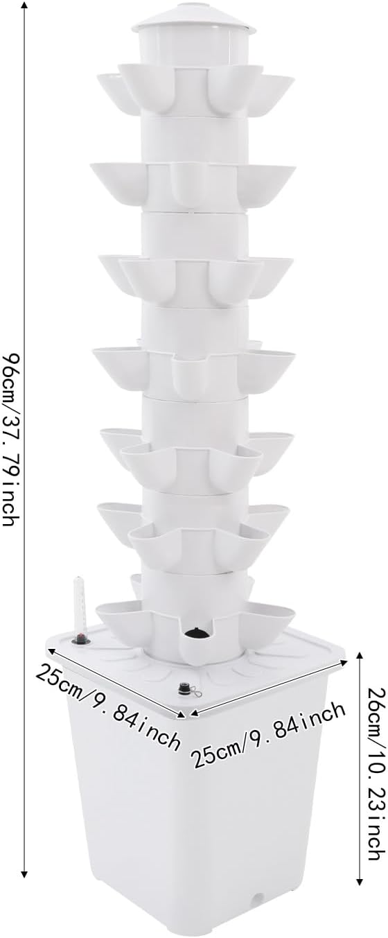 Hydroponics Growing System, 35 Pods Vertical 7 Tiers Hydroponic Tower, Vertical Garden Planter with Water Pump, Hydroponic Germination Kit for Fruits, Vegetables, Herbs
