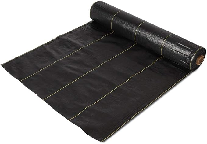 Dewitt Sunbelt Weed Barrier Fabric 3.2 oz, 3 x 200 Feet – Heavy-Duty Ground Cover Mat for Greenhouse Floors, Garden Rows, Raised Beds, Yard Gardening, and Outdoor Landscape Protection