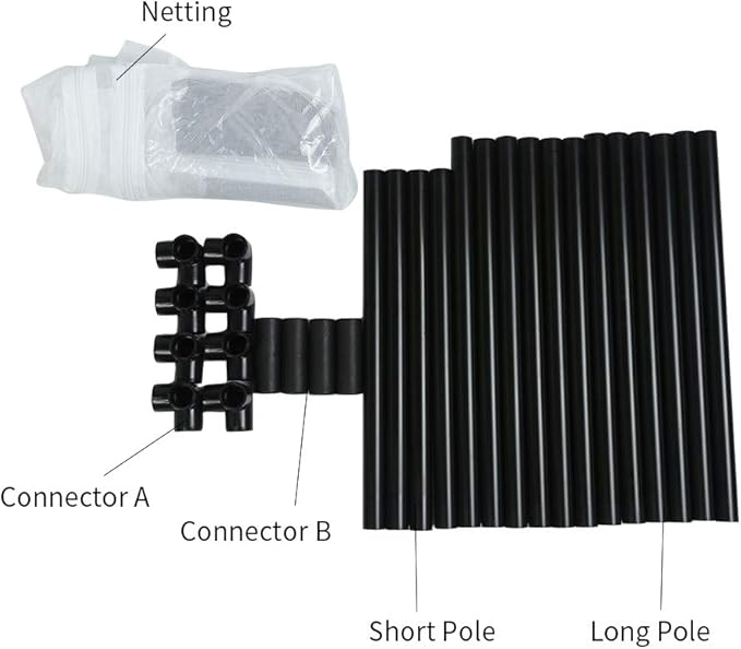 30" Large Monarch Butterfly Habitat Cage, Outdoor Insect Mesh Cage Terrarium (Diameter 19mm Pipe)