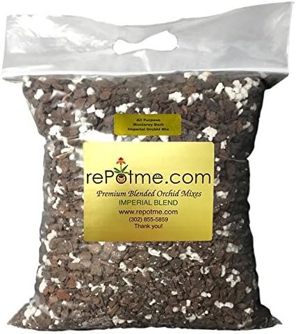 rePotme Orchid Bark - All Purpose Monterey Bark Imperial Orchid Mix - Junior Bag (4 Quarts)