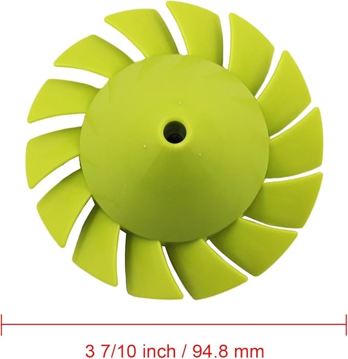 529437003 Blower Fan 529437004 529437001 Compatible with Homelite & Ryobi 18V Cordless Leaf Blower P2108 P21081 P21081VN P21081VNM, Blower Fan Blade with Insert Nut