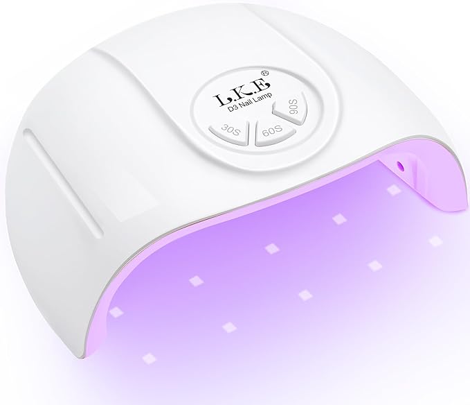 UV Light for Gel Nails, LKE 72W UV LED Nail Lamp with 21pcs Lamp Beads 3 Timers Smart Sensor Nail Dryer for Gel Polish Polygel Fast Curing Professional UV Light for Home Salon Nail Tools (White)