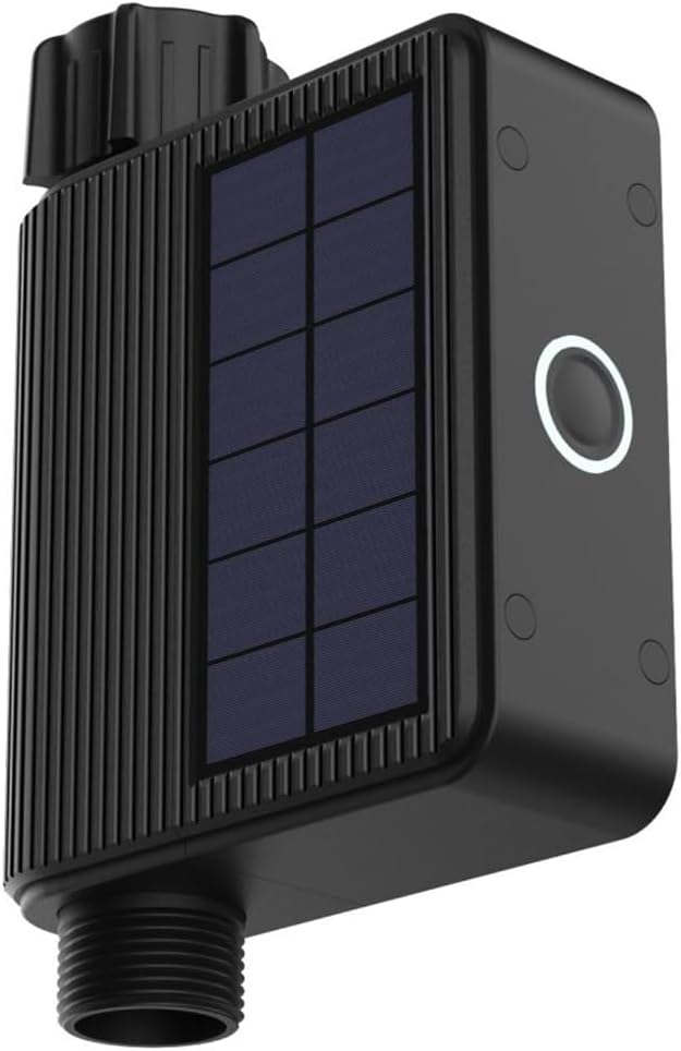 Haozee Solar WiFi Sprinkler Timer,Smart Hose Timer for Watering,Smart Water Timer for Garden Hose,Built-in Flow Meter,Automatic Irrigation Controller System for Lawns and Yard.